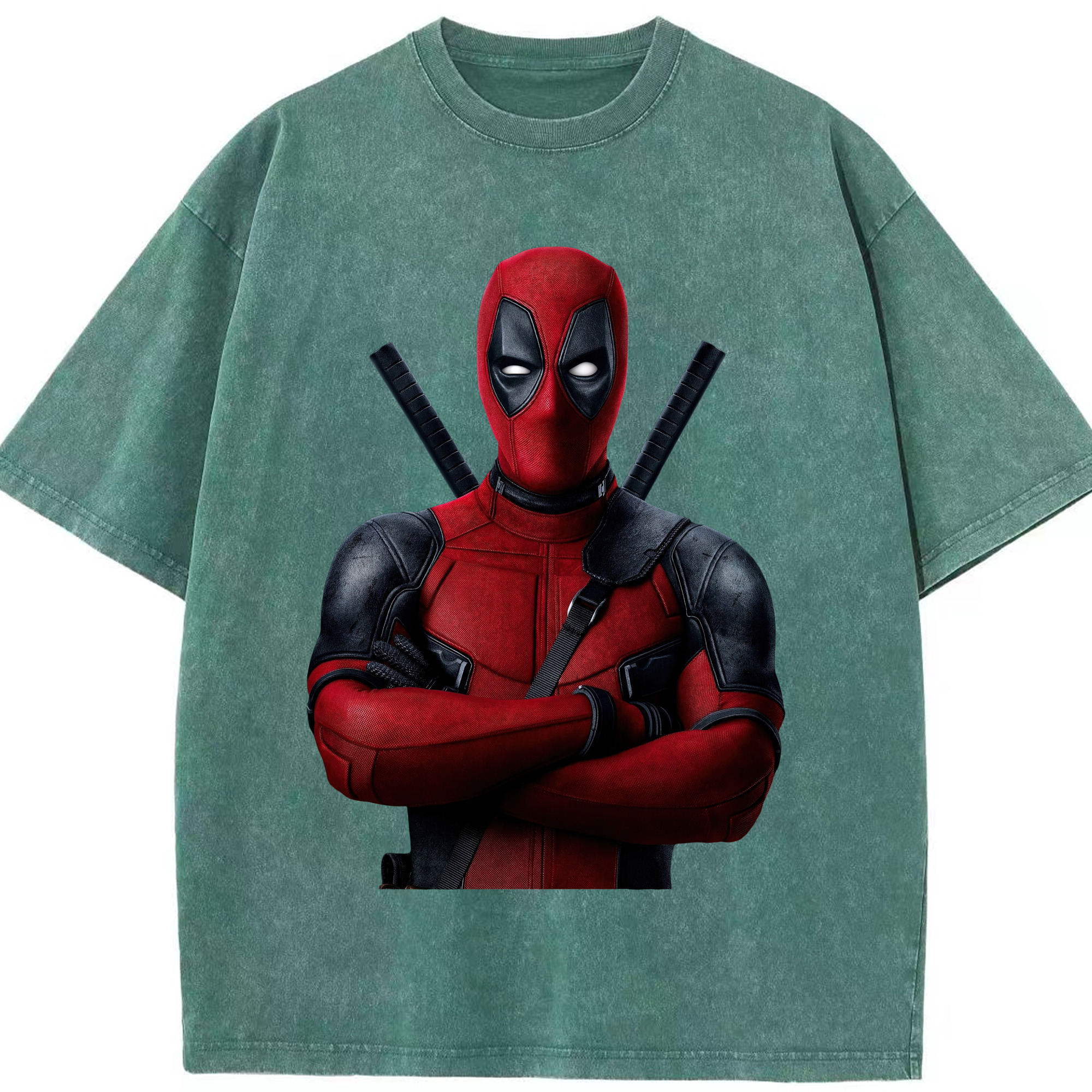 （画像用） Deadpool デッドプール 綿100% ヴィンテージ風 半袖Tシャツ（フロントプリント）